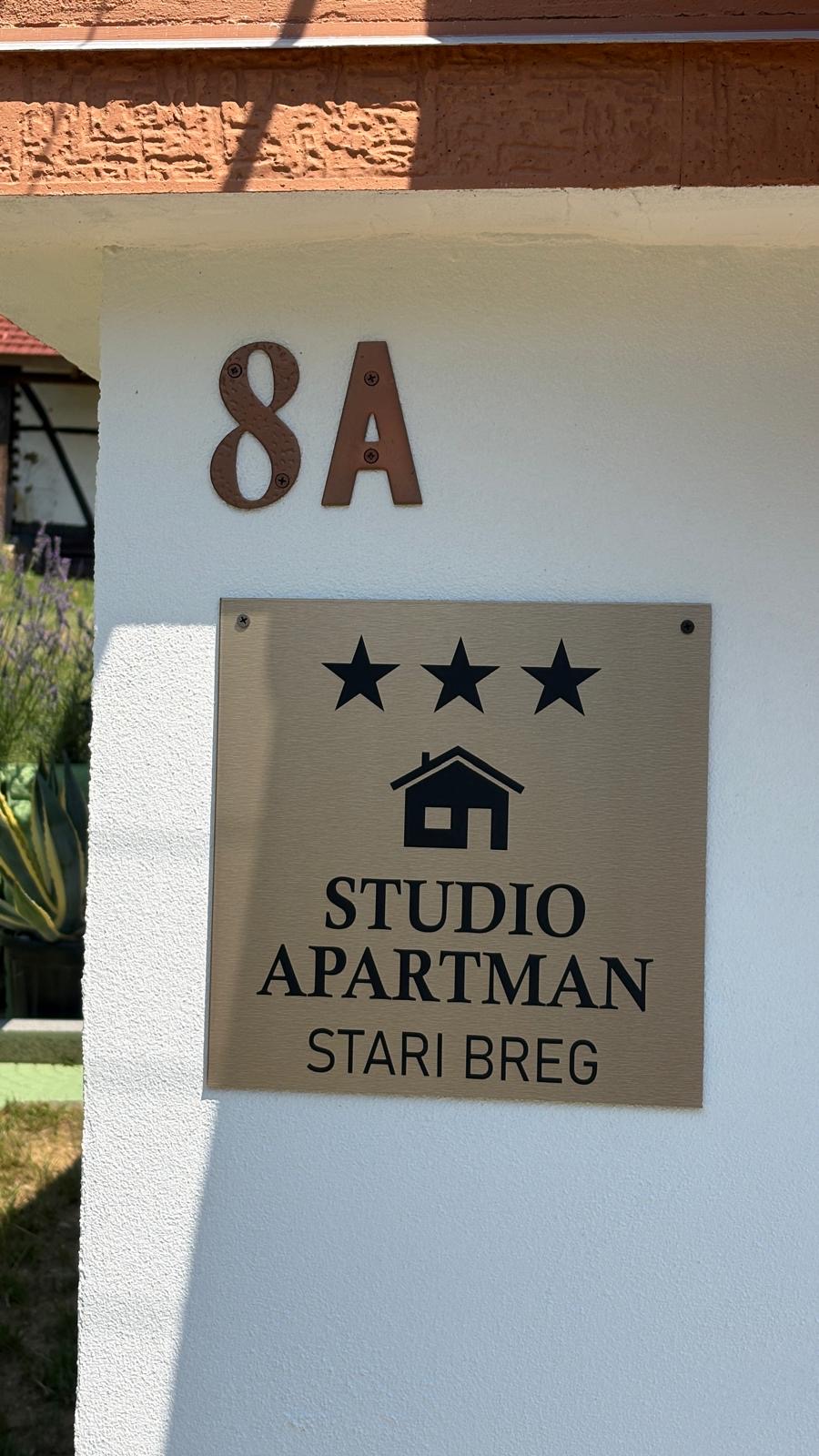Eingangsschild Studio Apartman Stari Breg